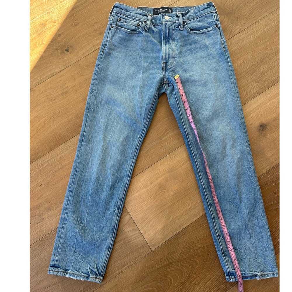 Abercrombie Fitch 90s Straight Jeans Light Wash Womens 30W 30L